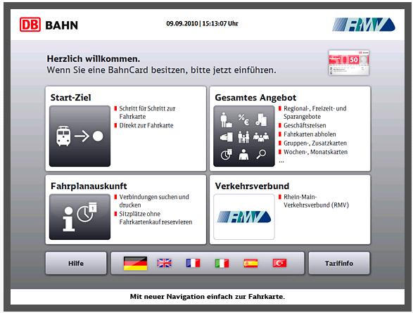 DB Automaten und Fahrkarte Arten putujete u Nemačku