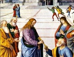 Sveti Petar, stena i petrolej Sveti Petar Isus Hrist predaje ključeve svoje crkve Svetom Petru