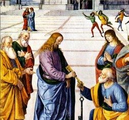 Sveti Petar, stena i petrolej Sveti Petar Isus Hrist predaje ključeve svoje crkve Svetom Petru