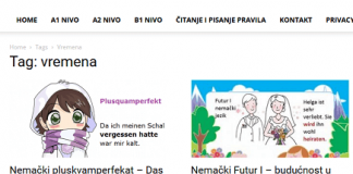 Vremena u nemačkom jeziku – tabela vremena u nemačkom